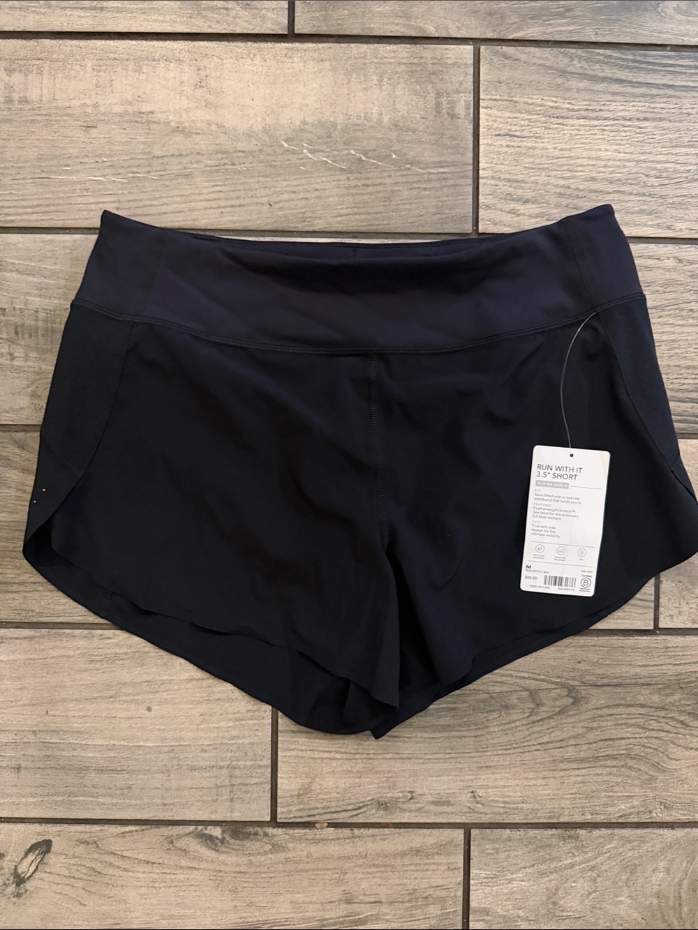 Athleta Black Run-With-It 3.5" Athletic Shorts